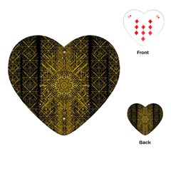 Stars For A Cool Medieval Golden Star Playing Cards Single Design (heart) by pepitasart