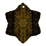 Stars For A Cool Medieval Golden Star Snowflake Ornament (Two Sides) Front