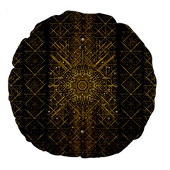 Stars For A Cool Medieval Golden Star Large 18  Premium Round Cushions by pepitasart