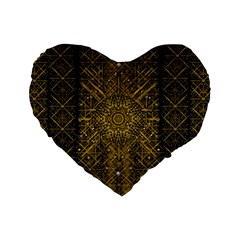 Stars For A Cool Medieval Golden Star Standard 16  Premium Heart Shape Cushions by pepitasart