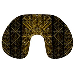 Stars For A Cool Medieval Golden Star Travel Neck Pillow by pepitasart