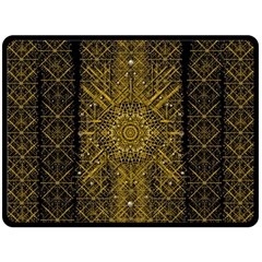 Stars For A Cool Medieval Golden Star Double Sided Fleece Blanket (large)  by pepitasart