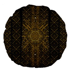 Stars For A Cool Medieval Golden Star Large 18  Premium Flano Round Cushions by pepitasart