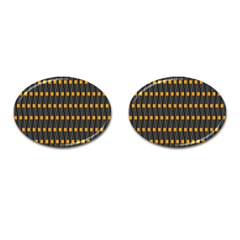 Pattern Illustrations Plaid Cufflinks (oval)