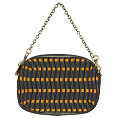 Pattern Illustrations Plaid Chain Purse (one Side)