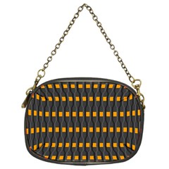 Pattern Illustrations Plaid Chain Purse (two Sides)