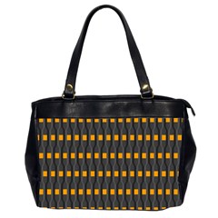 Pattern Illustrations Plaid Oversize Office Handbag (2 Sides)