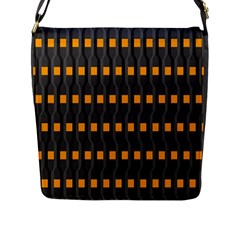 Pattern Illustrations Plaid Flap Closure Messenger Bag (l)