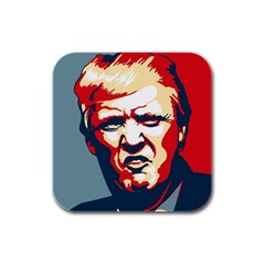 Trump pop art Rubber Square Coaster (4 pack) 