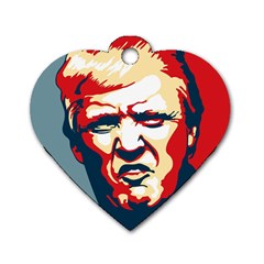 Trump pop art Dog Tag Heart (Two Sides)