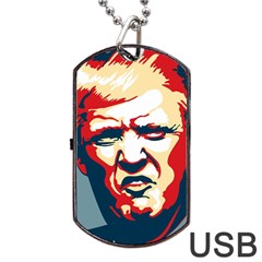 Trump pop art Dog Tag USB Flash (One Side)