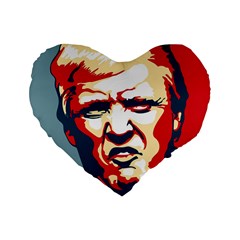 Trump pop art Standard 16  Premium Heart Shape Cushions