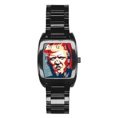 Trump pop art Stainless Steel Barrel Watch