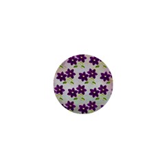 Purple Flower 1  Mini Buttons by HermanTelo