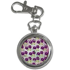 Purple Flower Key Chain Watches by HermanTelo