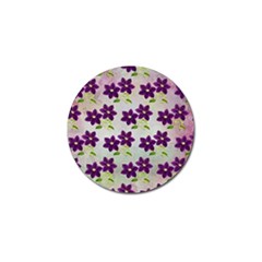 Purple Flower Golf Ball Marker (10 Pack)