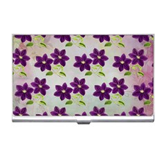 Purple Flower Business Card Holder