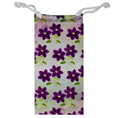 Purple Flower Jewelry Bag