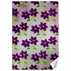 Purple Flower Canvas 20  X 30  by HermanTelo