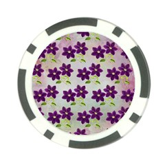 Purple Flower Poker Chip Card Guard (10 Pack)