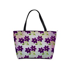 Purple Flower Classic Shoulder Handbag