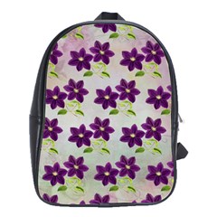 Purple Flower School Bag (large)