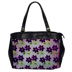 Purple Flower Oversize Office Handbag