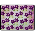 Purple Flower Fleece Blanket (Large)  80 x60  Blanket Front