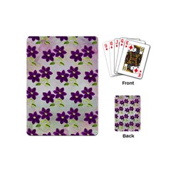 Purple Flower Playing Cards Single Design (mini)