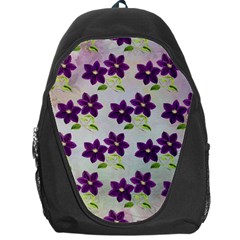 Purple Flower Backpack Bag