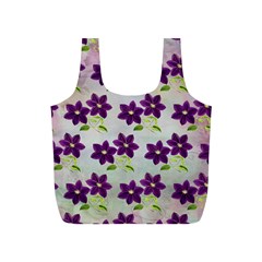 Purple Flower Full Print Recycle Bag (s)