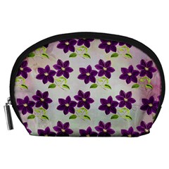 Purple Flower Accessory Pouch (large)