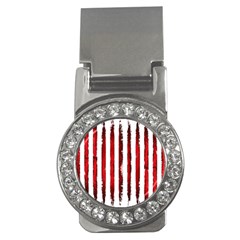 Red grunge stripes Money Clips (CZ) 