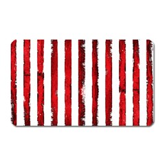 Red grunge stripes Magnet (Rectangular)