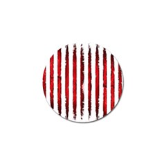 Red grunge stripes Golf Ball Marker