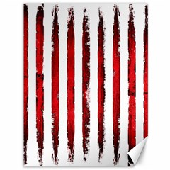 Red grunge stripes Canvas 36  x 48 