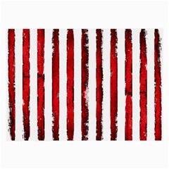 Red grunge stripes Large Glasses Cloth (2 Sides)