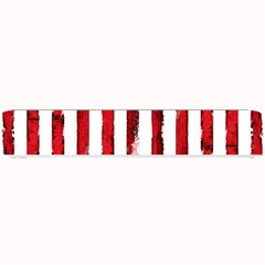 Red grunge stripes Small Bar Mats