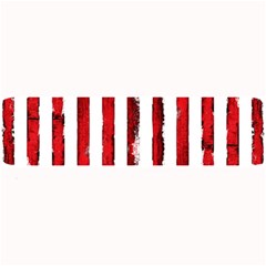 Red grunge stripes Large Bar Mats