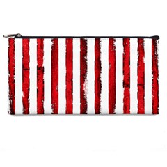 Red grunge stripes Pencil Cases