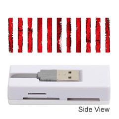 Red grunge stripes Memory Card Reader (Stick)