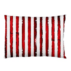 Red grunge stripes Pillow Case (Two Sides)