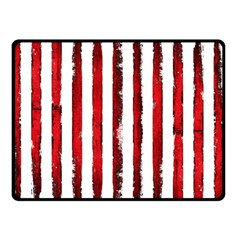 Red grunge stripes Double Sided Fleece Blanket (Small) 