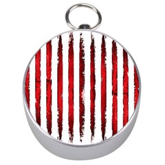 Red grunge stripes Silver Compasses