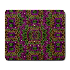 Peacock Lace In The Nature Large Mousepads by pepitasart