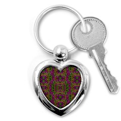 Peacock Lace In The Nature Key Chain (heart) by pepitasart