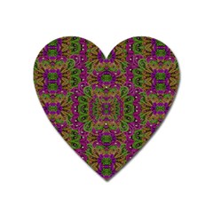 Peacock Lace In The Nature Heart Magnet by pepitasart