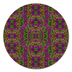 Peacock Lace In The Nature Magnet 5  (round) by pepitasart