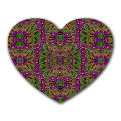 Peacock Lace In The Nature Heart Mousepads by pepitasart