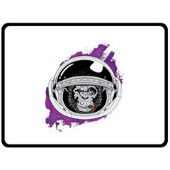 Space ape Fleece Blanket (Large) 